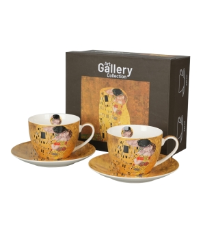 2 filiżanki ze spodkami THE KISS CLASSIC inspired by Klimt