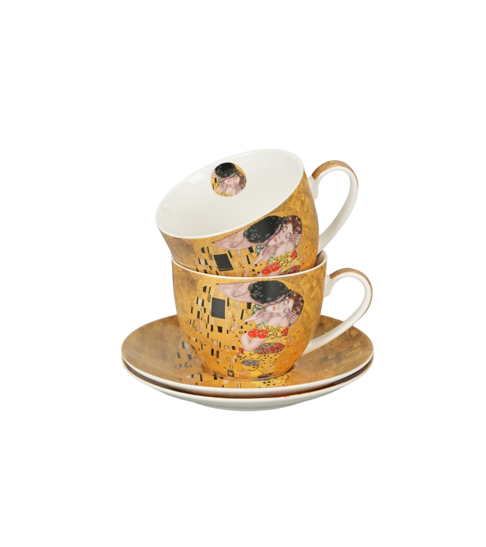 2 filiżanki ze spodkami THE KISS CLASSIC inspired by Klimt