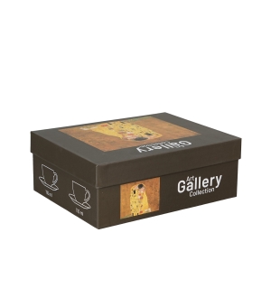 2 filiżanki espresso ze spodkami THE KISS Classic inspired by Gustav Klimt