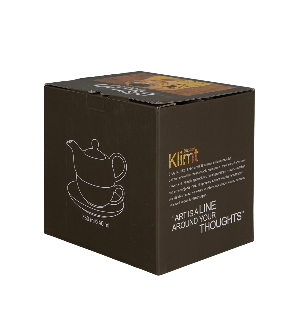 Filiżanka z dzbankiem i zaparzaczem THE KISS CLASSIC inspired by Klimt