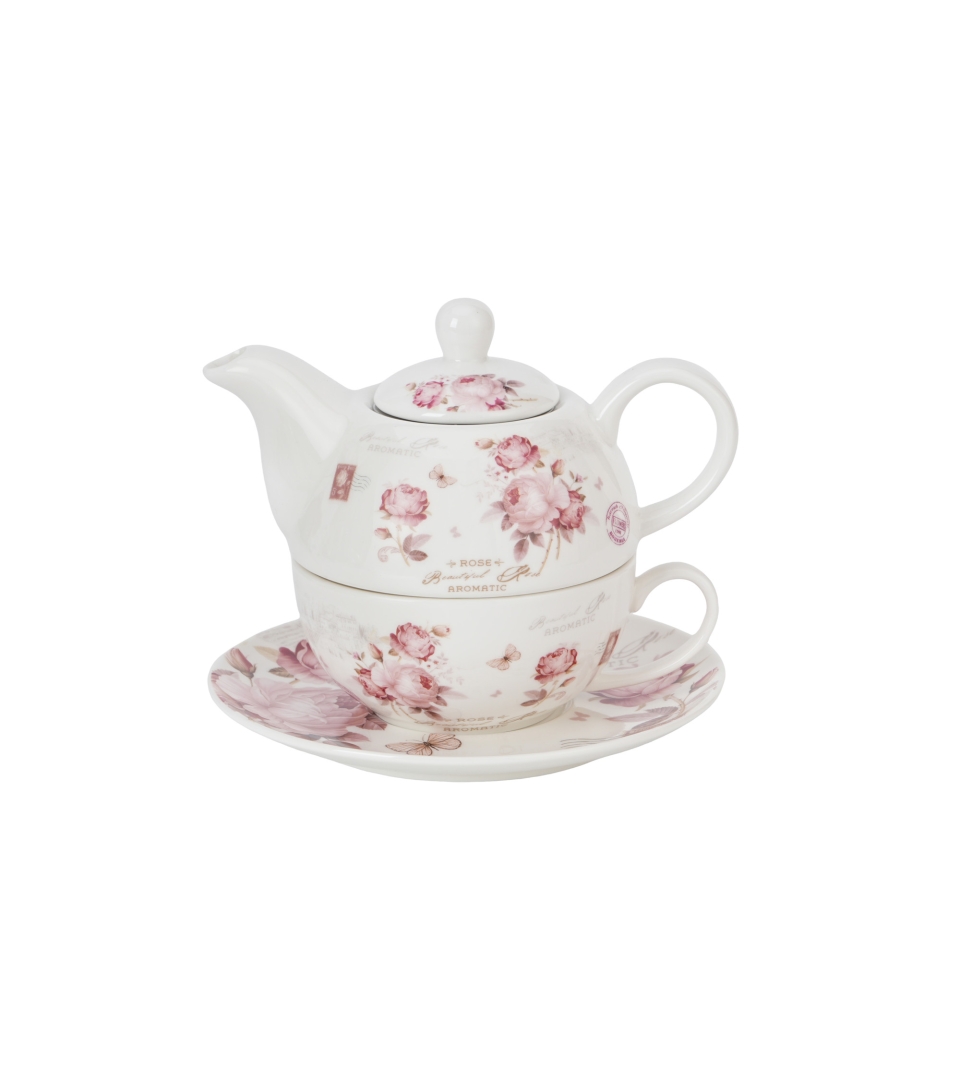 Filiżanka z dzbankiem z zaparzaczem ze stali nierdzewnej SECESJA