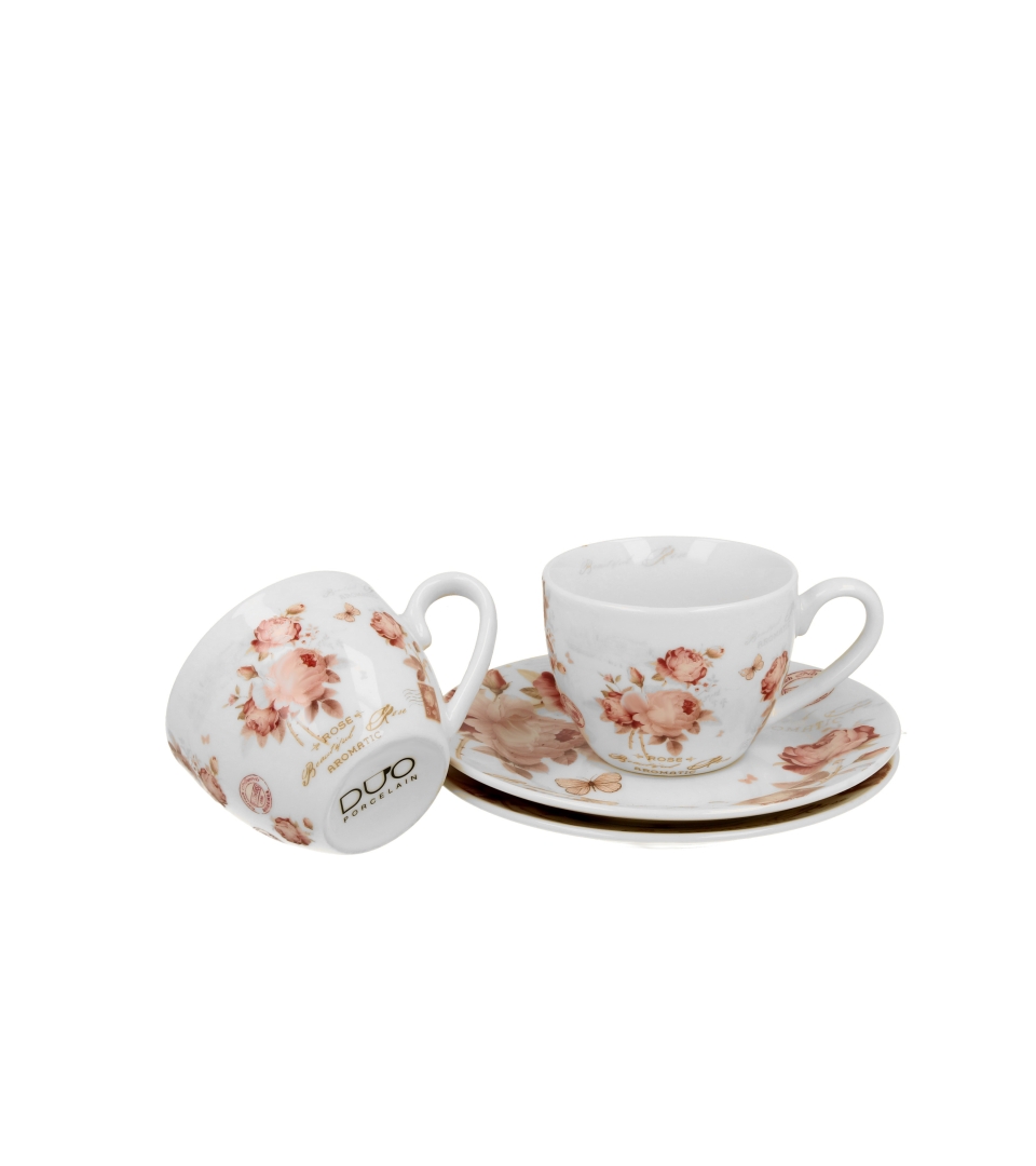 2 filiżanki espresso ze spodkami SECESJA