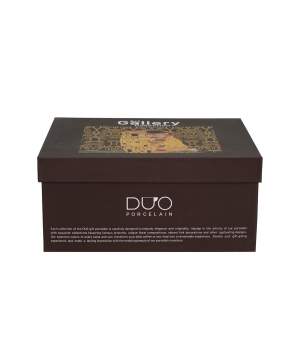 2 filiżanki ze spodkami THE KISS BROWN inspired by Klimt