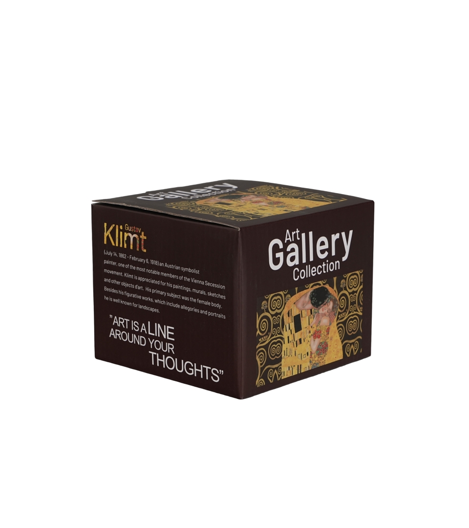 Kubek prosty THE KISS BROWN inspired by Klimt