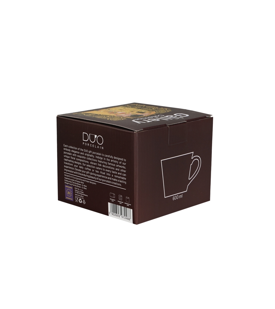 Kubek prosty THE KISS BROWN inspired by Klimt