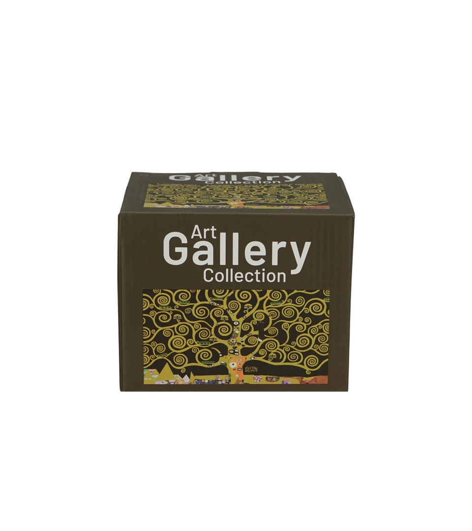 Kubek prosty TREE OF LIFE Brown inspired by Gustav Klimt