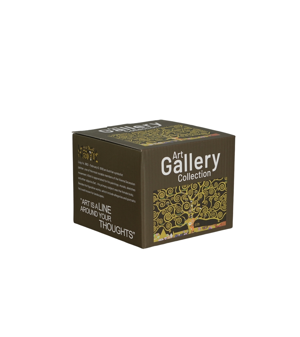 Kubek prosty TREE OF LIFE Brown inspired by Gustav Klimt