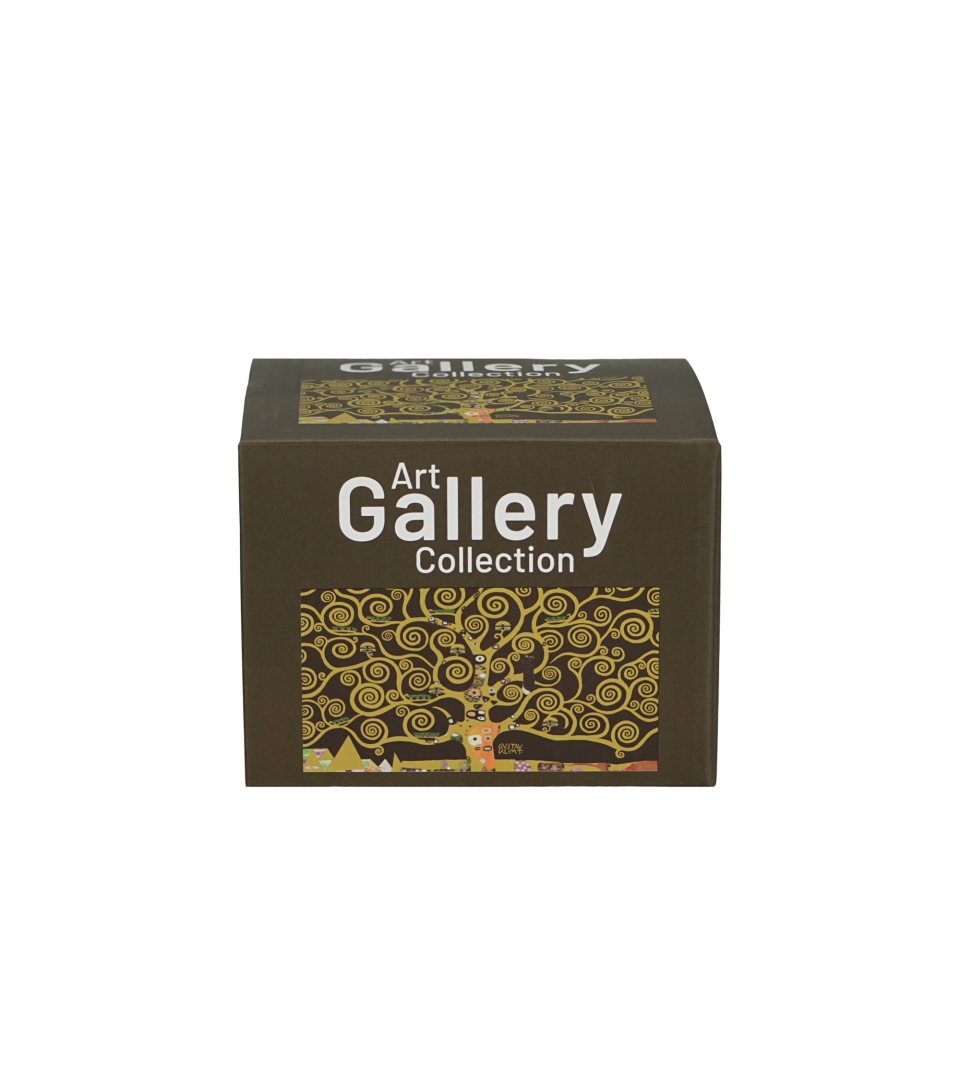 Kubek baryłka TREE OF LIFE Brown inspired by Gustav Klimt