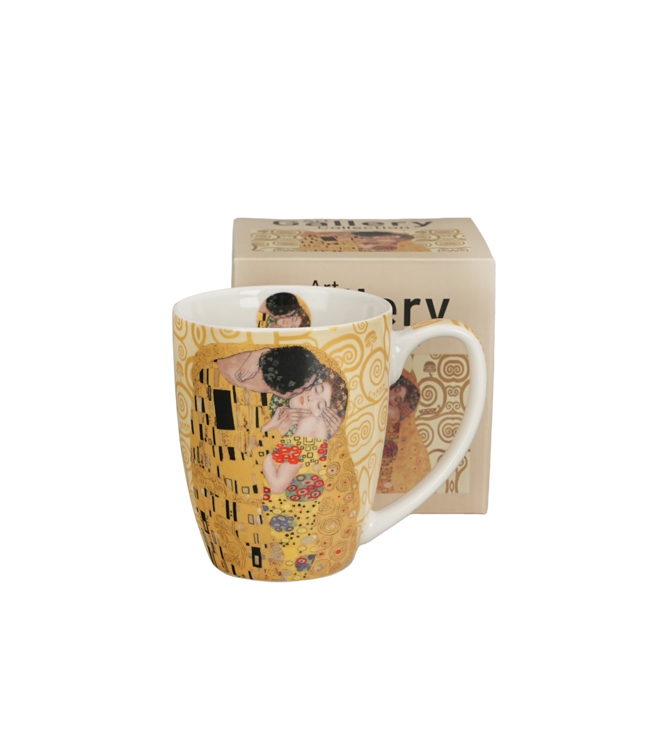 Kubek classic THE KISS ECRU inspired by Klimt