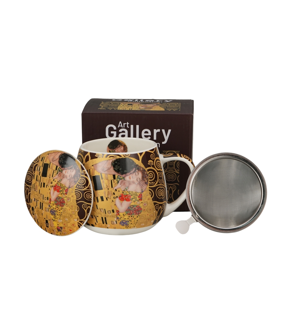 Zaparzacz baryłka THE KISS Brown inspired by Klimt