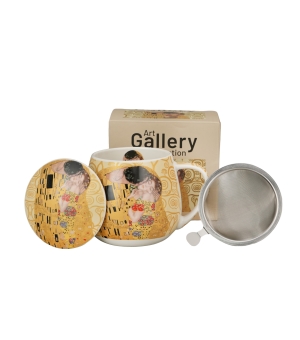 Zaparzacz baryłka THE KISS ECRU inspired by Klimt