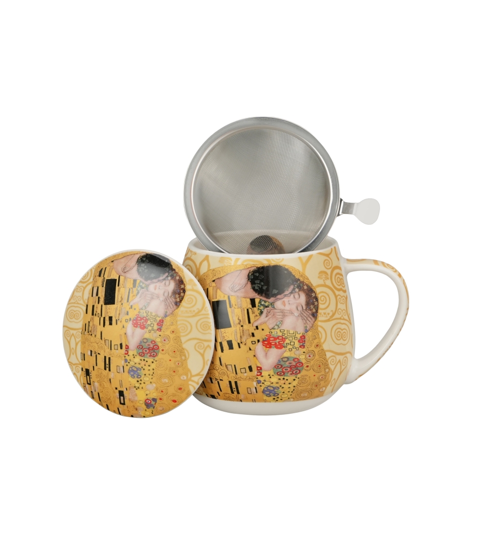 Zaparzacz baryłka THE KISS ECRU inspired by Klimt