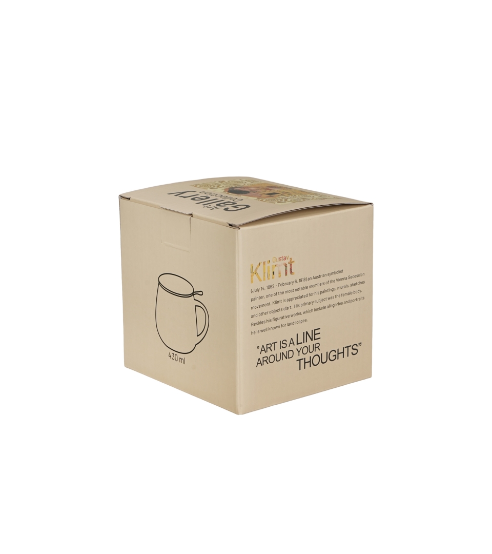 Zaparzacz baryłka THE KISS ECRU inspired by Klimt