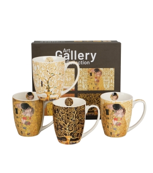 Komplet 4 kubki classic inspired by Gustav Klimt