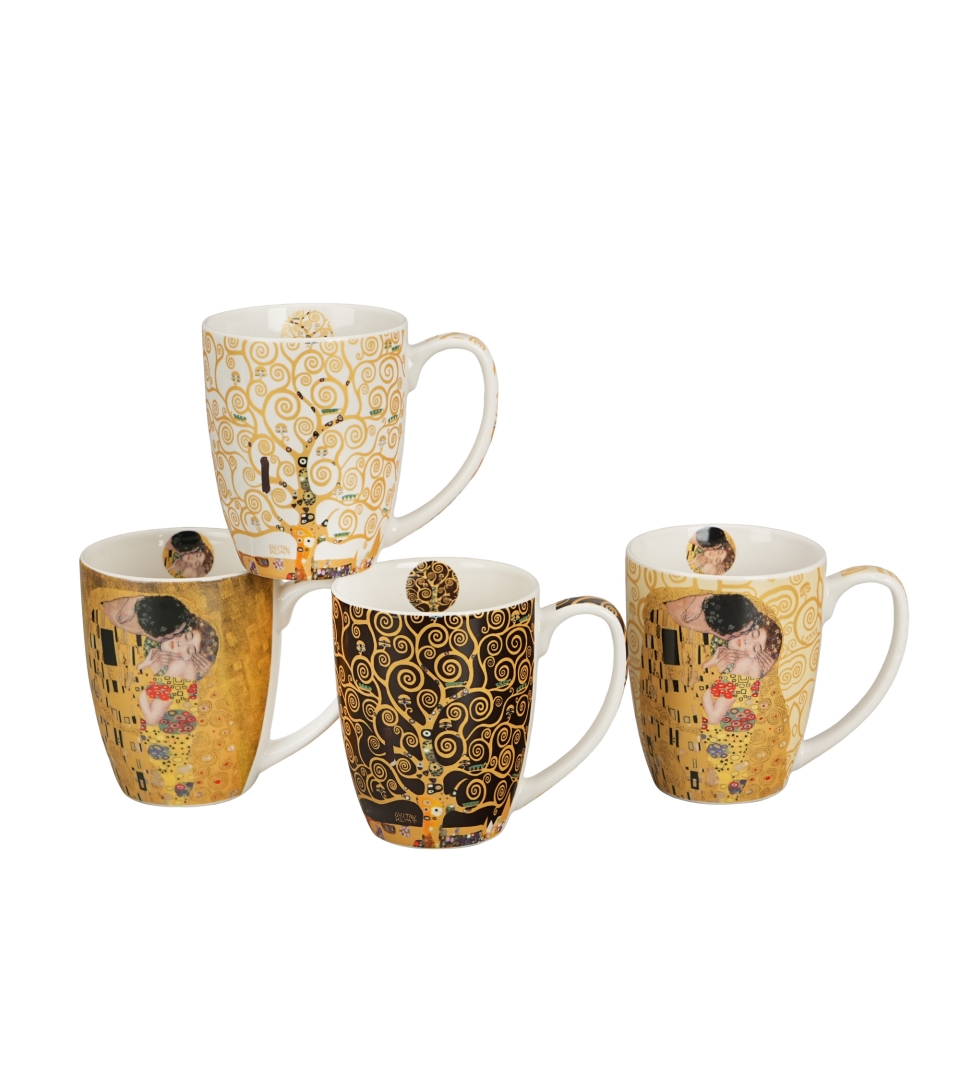 Komplet 4 kubki classic inspired by Gustav Klimt