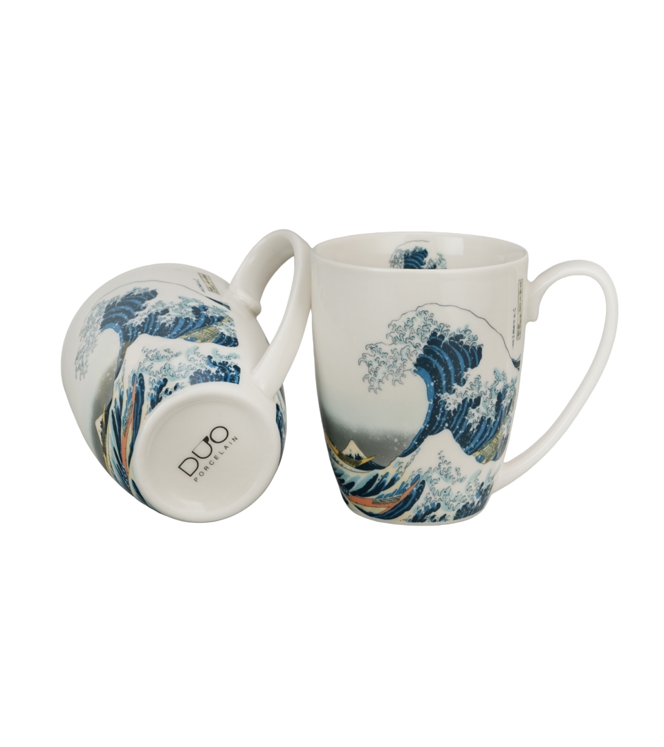 2 kubki classic THE GREAT WAVE inspired by HOKUSAI