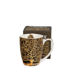 Kubek classic TREE OF LIFE Brown inspired by Gustav Klimt