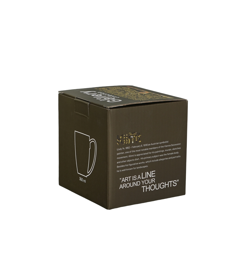 Kubek classic TREE OF LIFE Brown inspired by Gustav Klimt