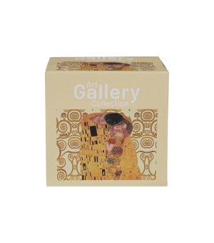 Filiżanka z dzbankiem i zaparzaczem THE KISS ECRU inspired by Klimt