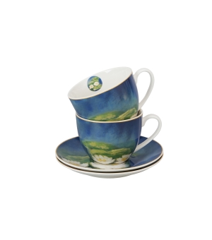 2 filiżanki ze spodkami NENUFARS inspired by Monet