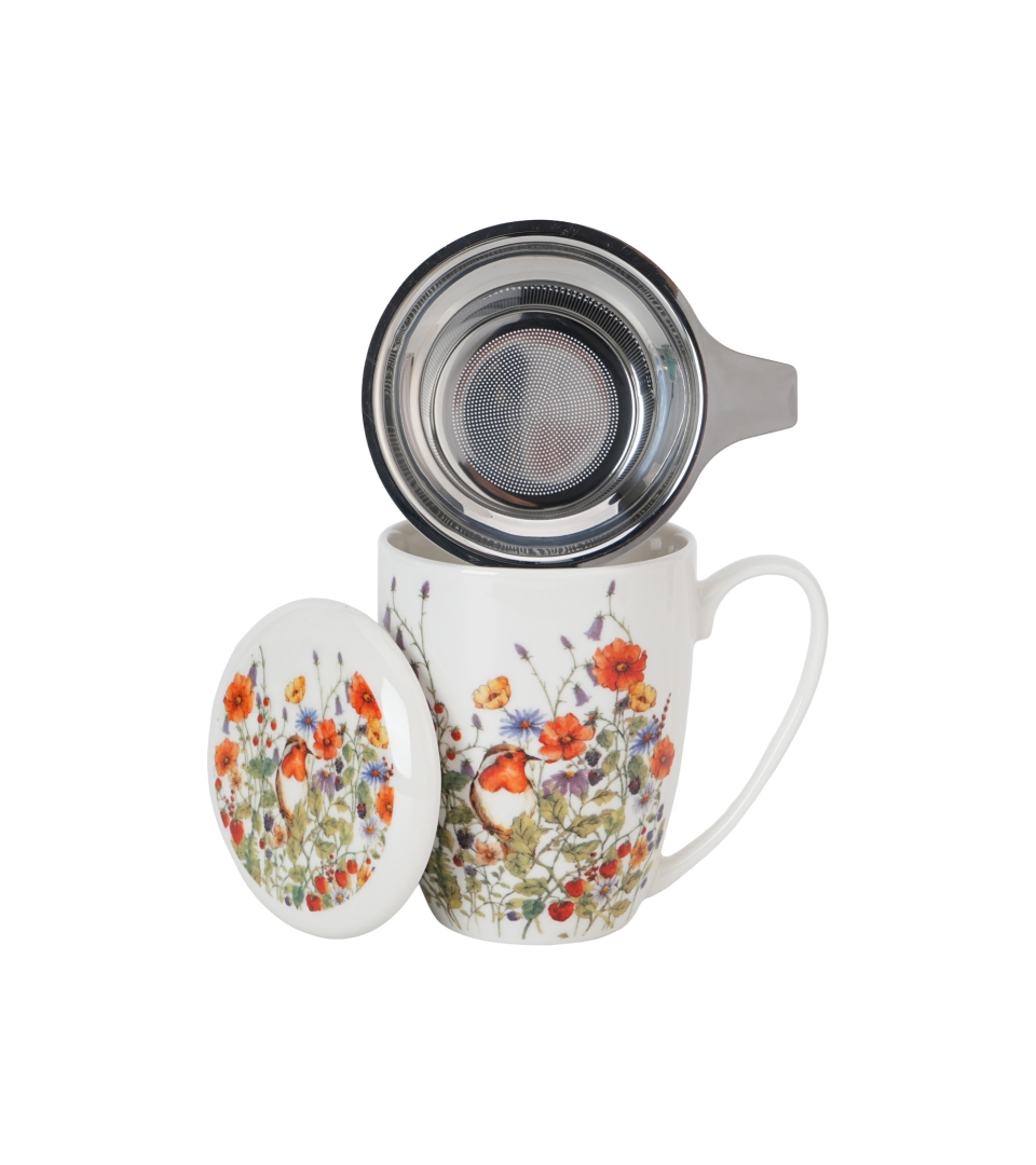 Kubek z zaparzaczem ze stali nierdzewnej WILD BIRD