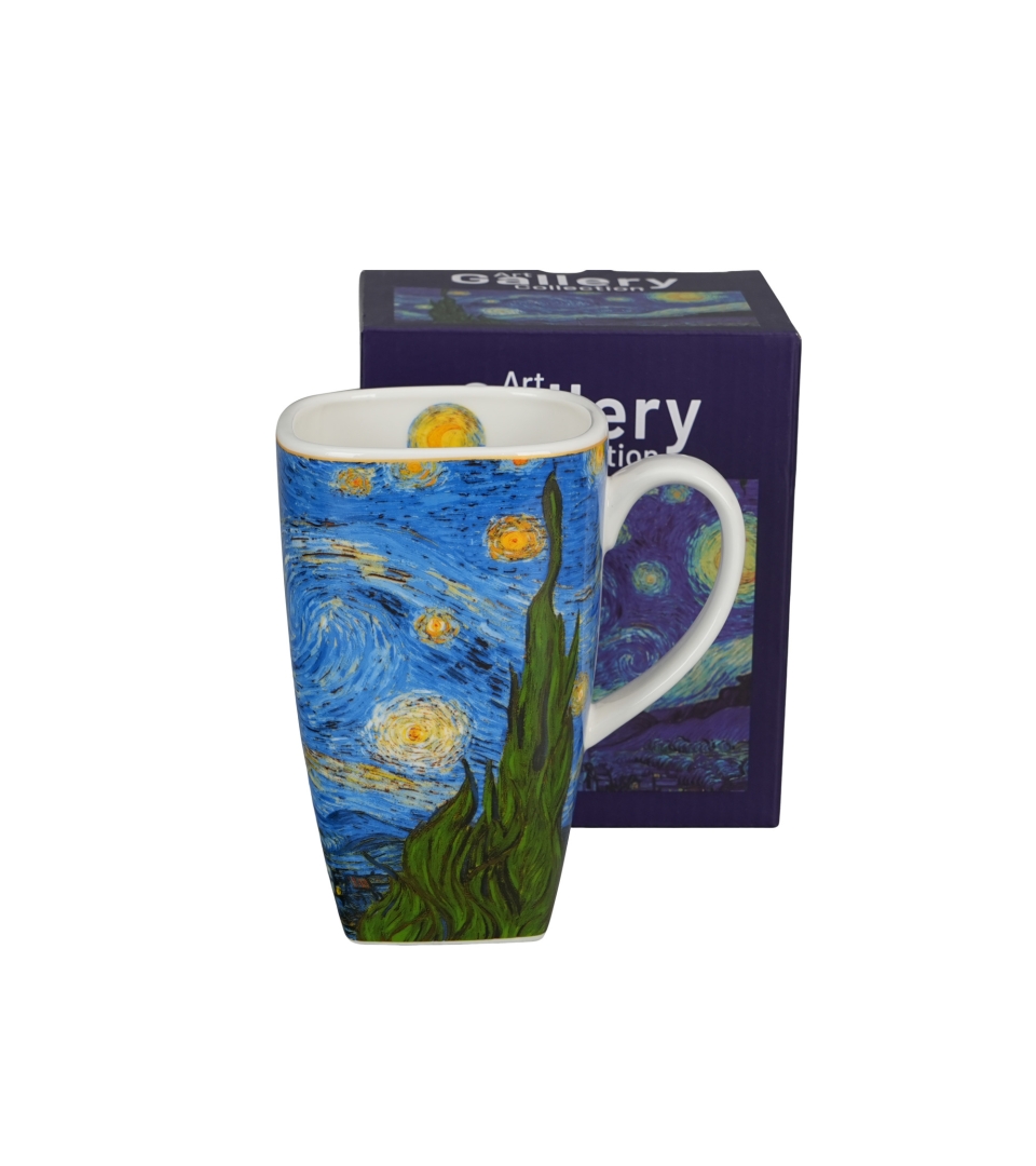 Kubek kwadratowy STARRY NIGHT inspired by Van Gogh