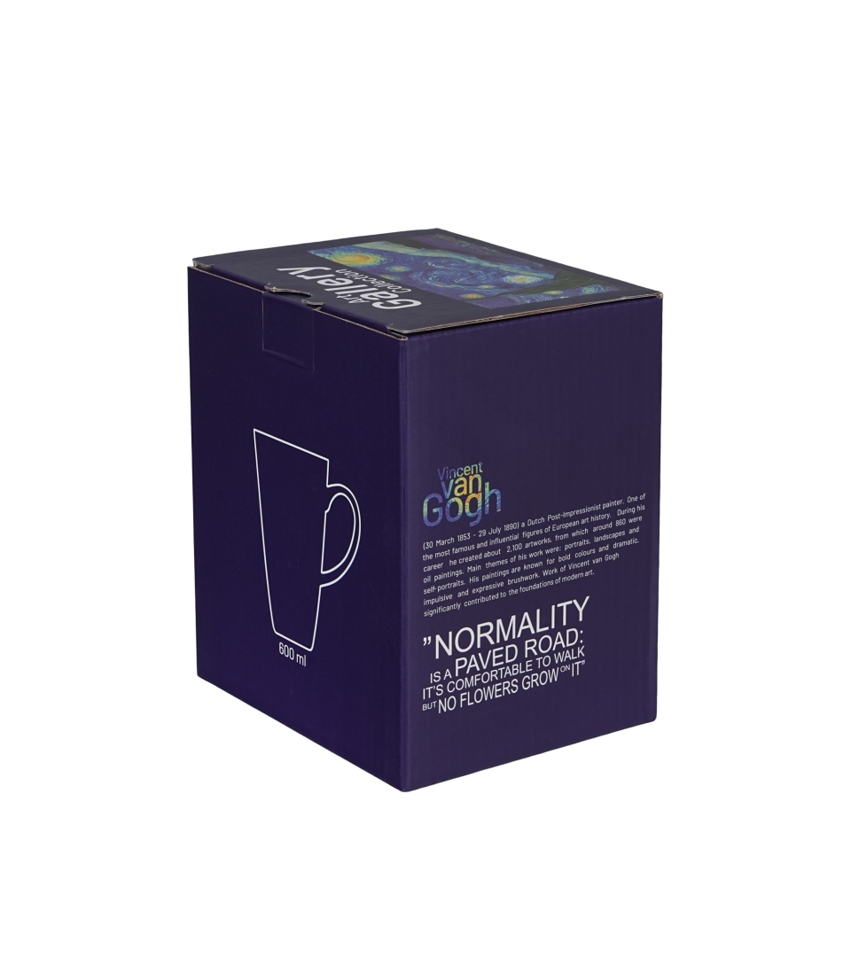 Kubek kwadratowy STARRY NIGHT inspired by Van Gogh