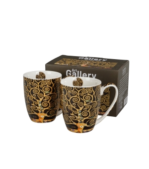 2 kubki classic TREE OF LIFE Brown inspired by Klimt