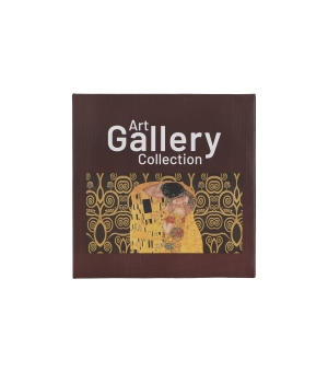 Komplet 2 talerze deserowe THE KISS BROWN inspired by Klimt