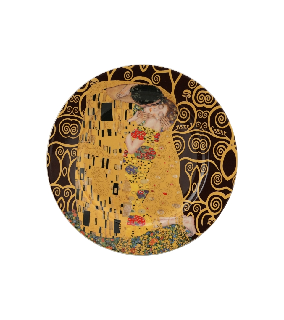Komplet 2 talerze deserowe THE KISS BROWN inspired by Klimt