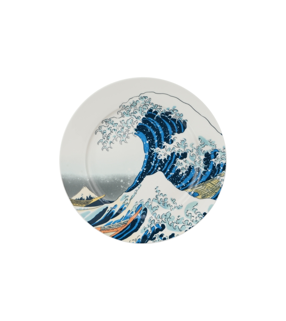 Komplet 2 talerze deserowe THE GREAT WAVE inspired by K. Hokusai