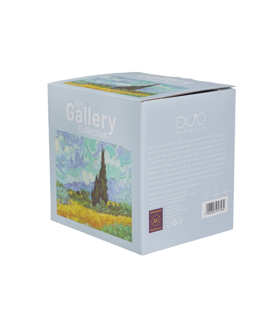 Filiżanka z dzbankiem i spodkiem WHEAT FIELD inspired by Van Gogh