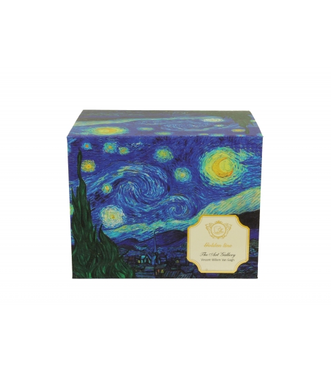 Kubek na stopce STARRY NIGHT inspired by Van Gogh - Golden Line