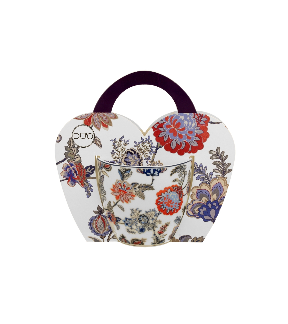 Kubek 460 ml w "koszyczku" SAHAT WHITE