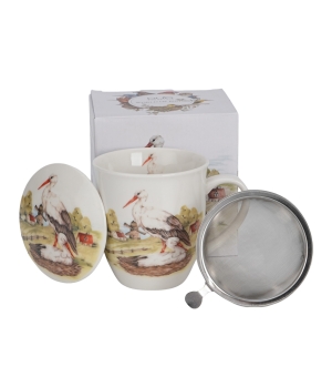 Kubek z zaparzaczem Ptasi Świat BOCIANY