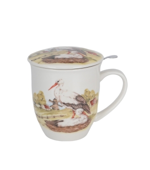 Kubek z zaparzaczem Ptasi Świat BOCIANY