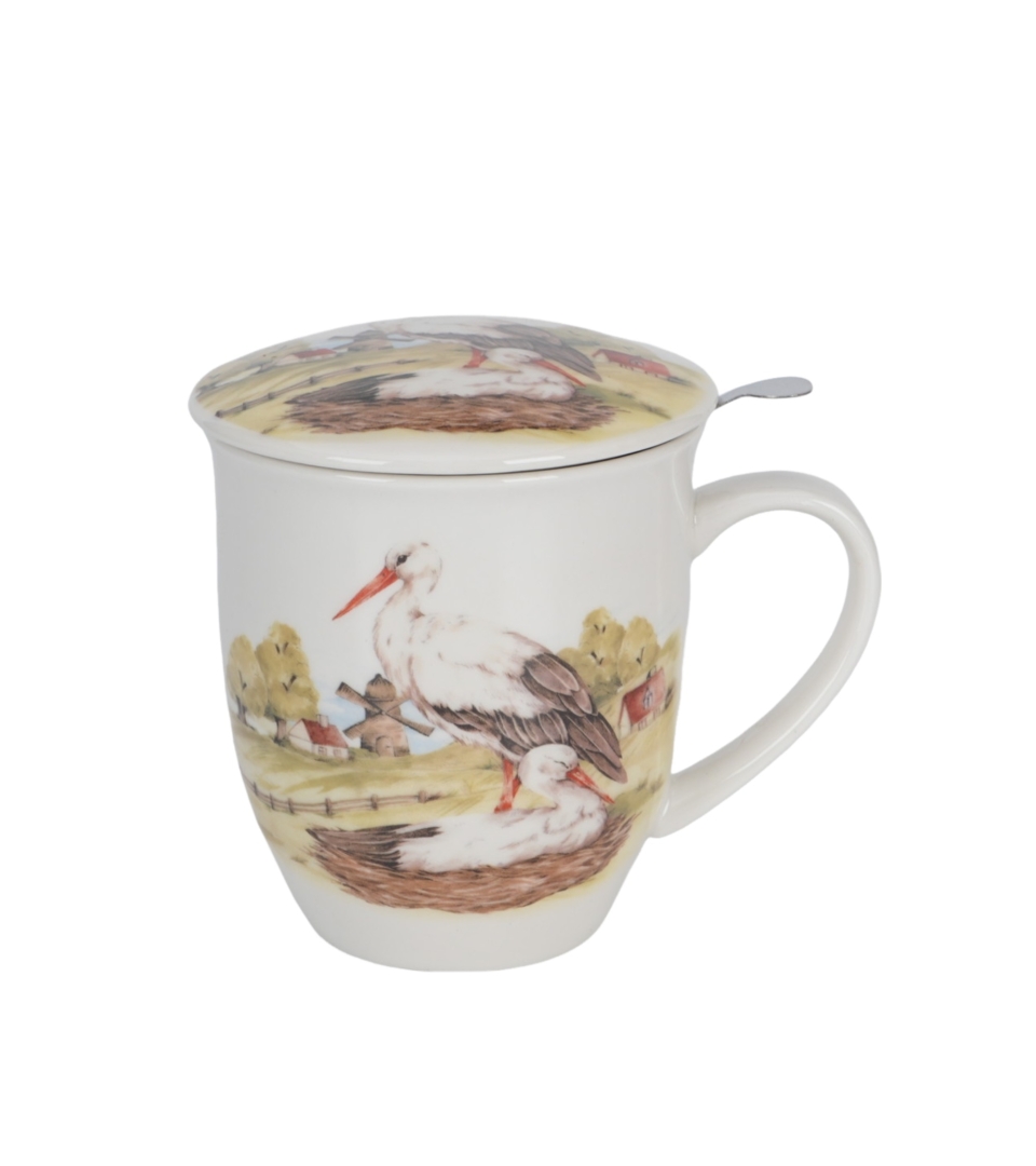 Kubek z zaparzaczem Ptasi Świat BOCIANY