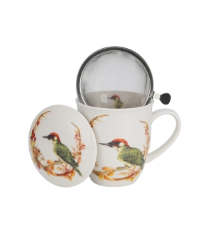 Kubek z zaparzaczem Ptasi Świat DZIĘCIOŁ ZIELONY