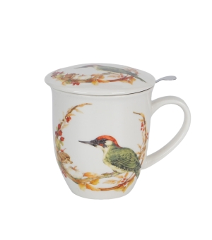 Kubek z zaparzaczem Ptasi Świat DZIĘCIOŁ ZIELONY