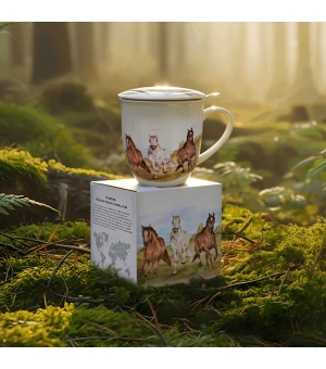 Kubek 400 ml Świat Zwierząt KONIE W GALOPIE