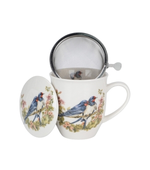 Kubek z zaparzaczem Ptasi Świat JASKÓŁKI