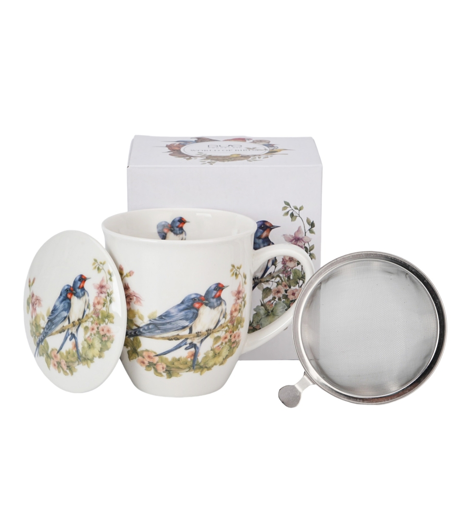 Kubek z zaparzaczem Ptasi Świat JASKÓŁKI
