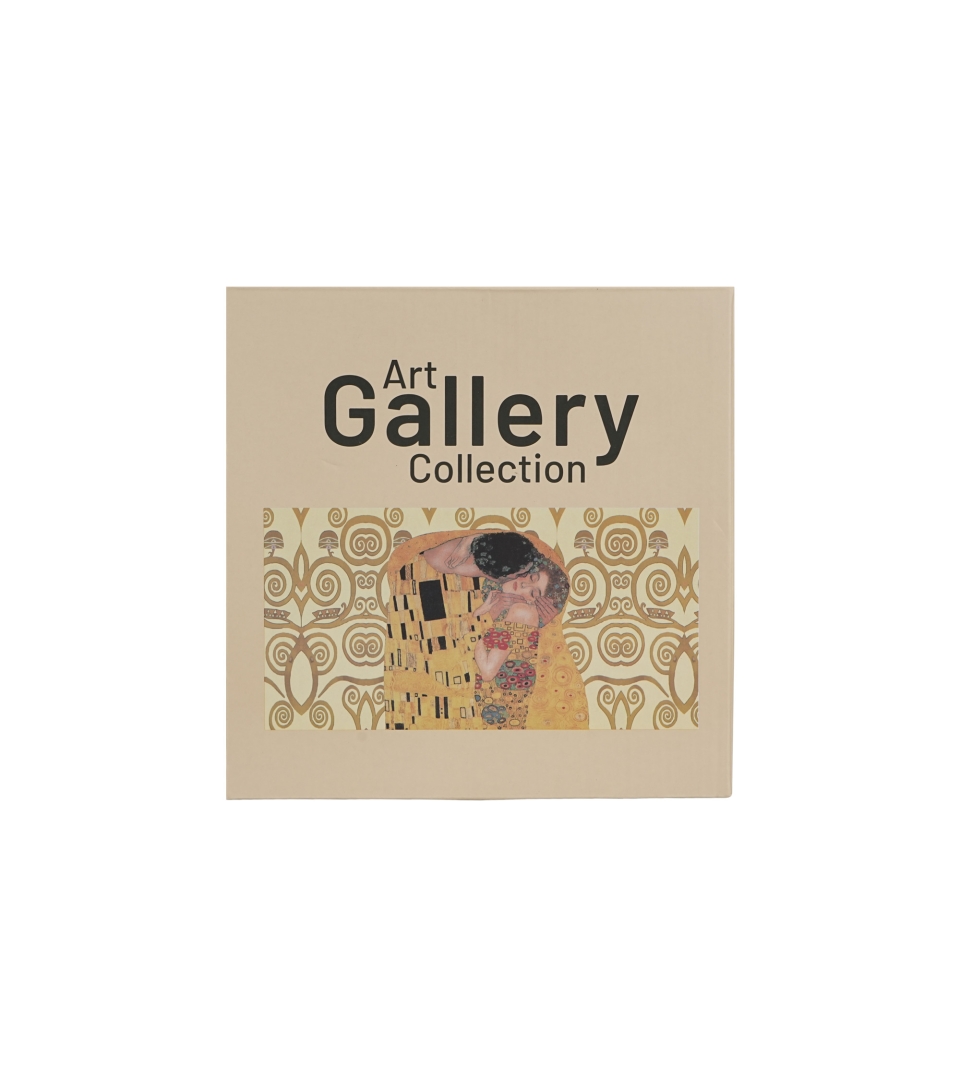 Komplet 2 talerze deserowe THE KISS ECRU inspired by Klimt