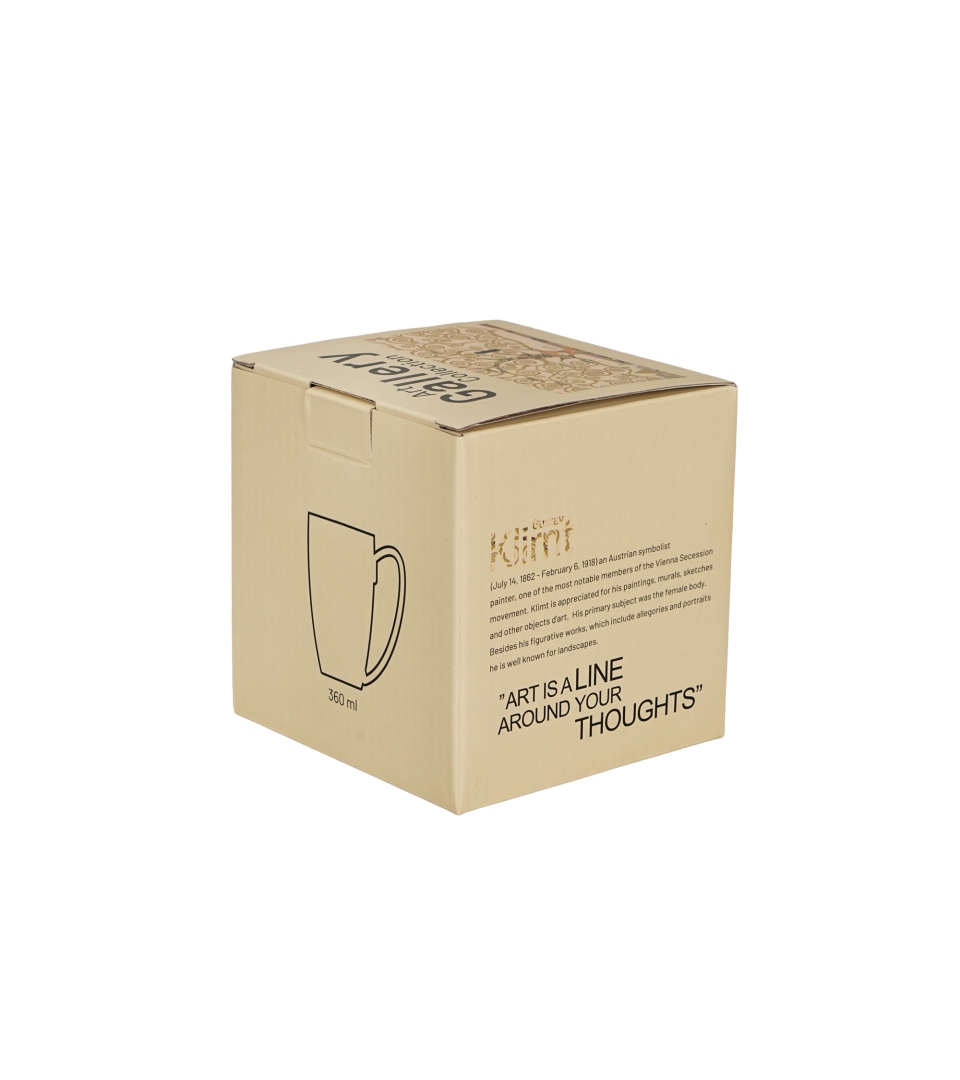 Kubek classic TREE OF LIFE Ecru inspired by Gustav Klimt