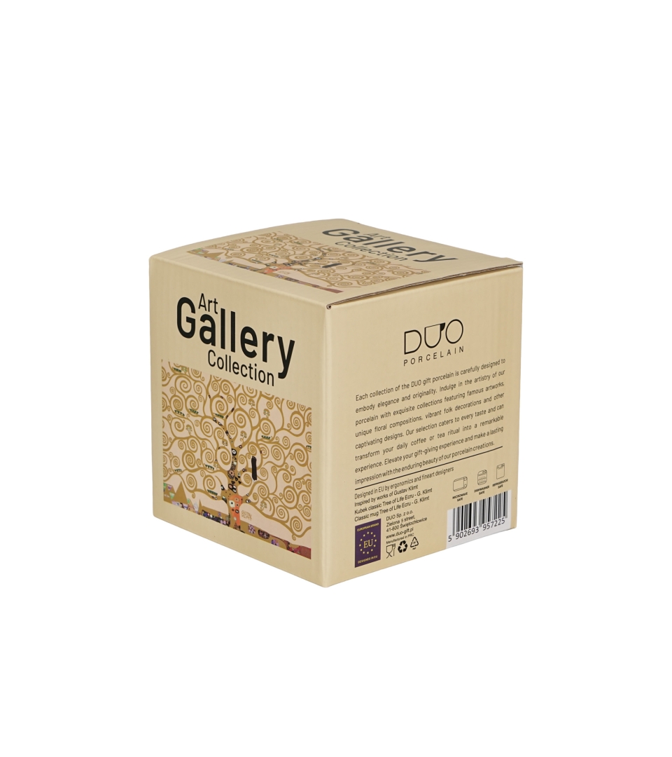 Kubek classic TREE OF LIFE Ecru inspired by Gustav Klimt