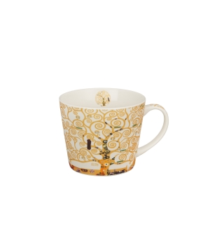 Kubek prosty TREE OF LIFE Ecru inspired by Gustav Klimt