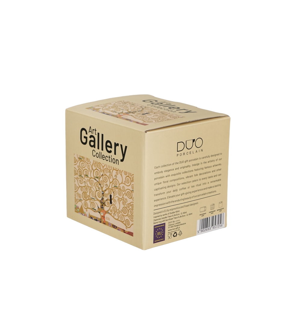 Zaparzacz baryłka TREE OF LIFE Ecru inspired by Gustav Klimt