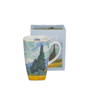 Kubek kwadratowy WHEAT FIELD inspired by Van Gogh