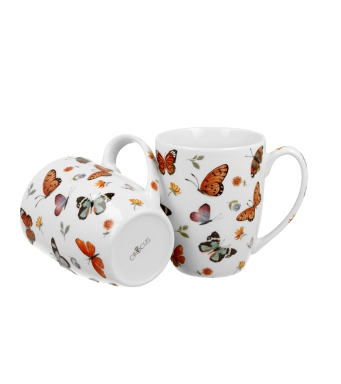 2 kubki BUTTERFLIES