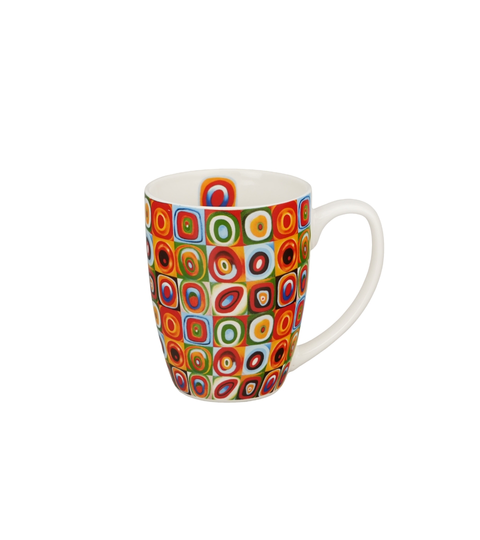 Kubek classic SQUARES WITH CIRCLES inspired by W. Kandinsky